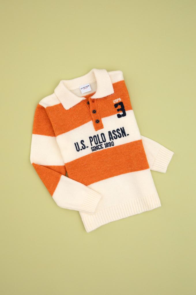 Erkek Çocuk Bakır Polo Yaka Kazak