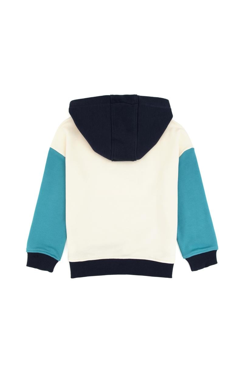 Erkek Çocuk Mint Kapüşonlu Sweatshirt