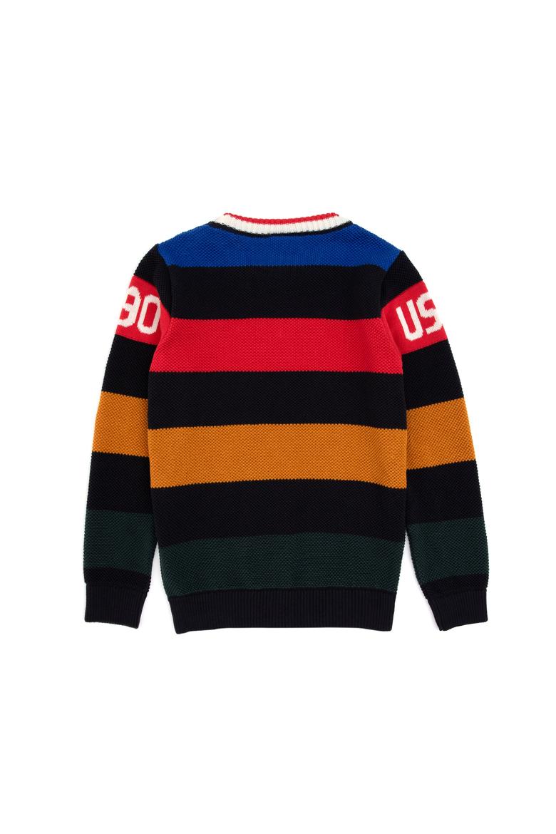 Erkek Çocuk Lacivert Bisiklet Yaka Kazak - 50311142006