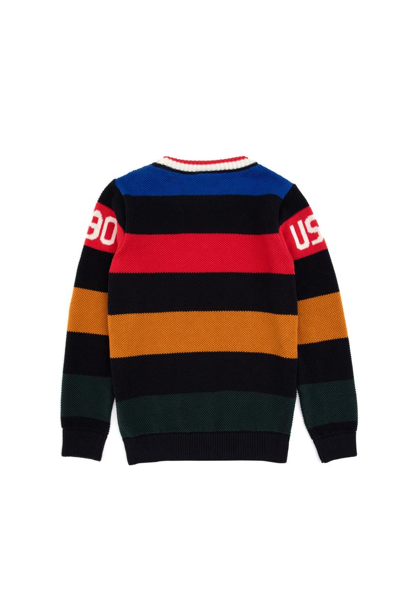 Erkek Çocuk Lacivert Bisiklet Yaka Kazak