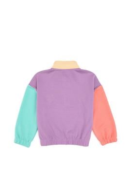 Kız Çocuk Lila Yarım Fermuarlı Sweatshirt - 50314258002