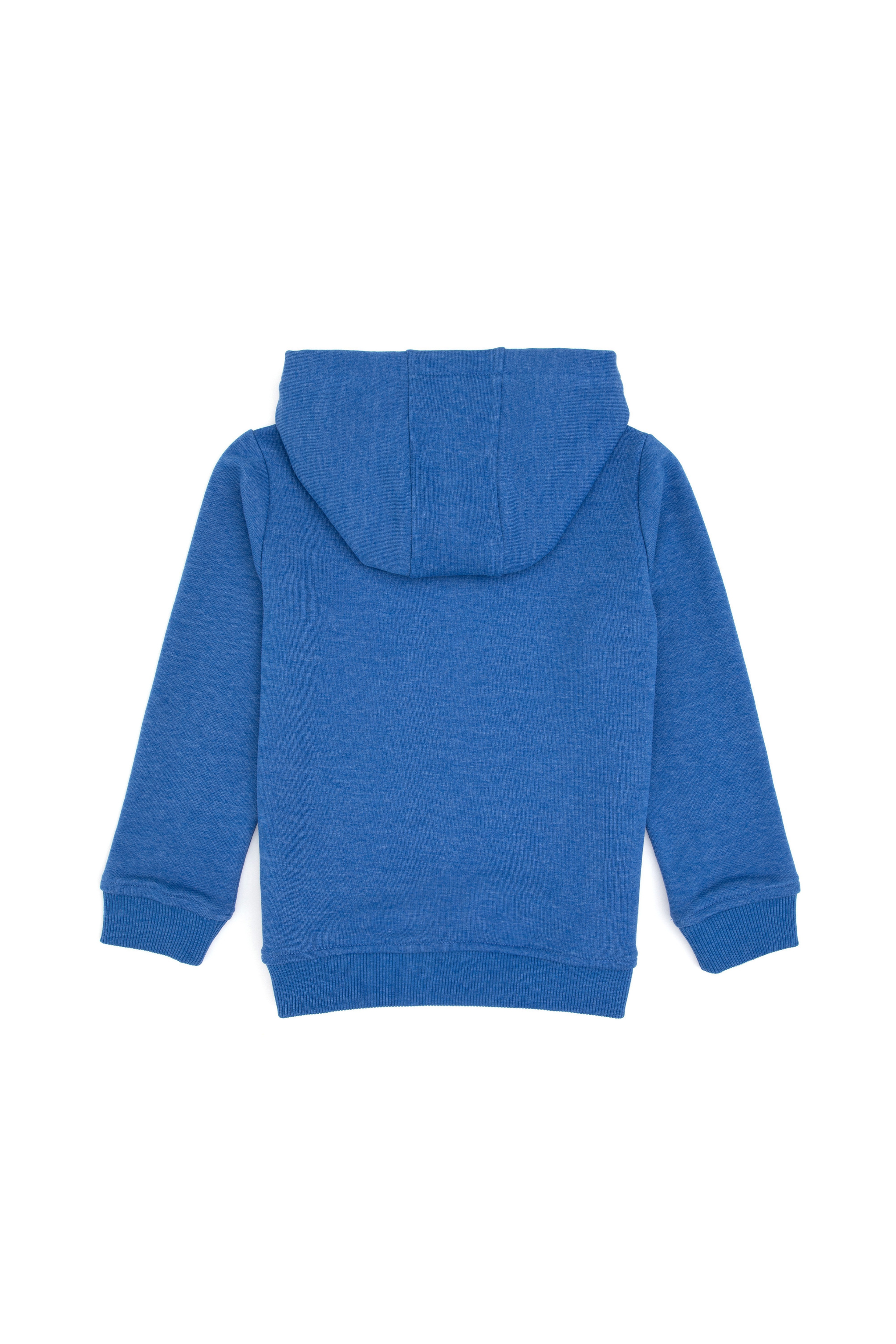 Erkek Çocuk Koyu Mavi Melanj Kapüşonlu Basic Sweatshirt