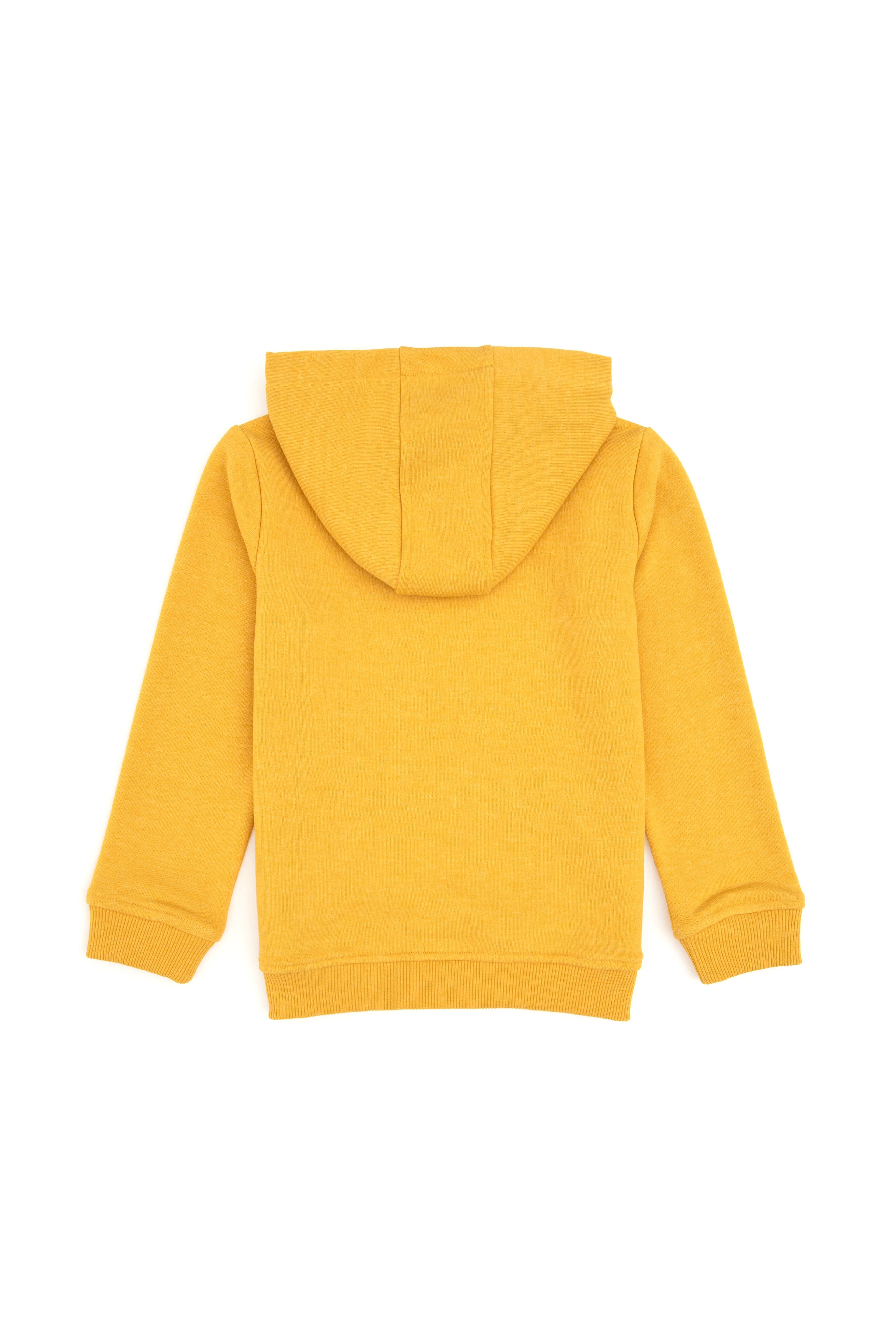 Erkek Çocuk Sarı Kapüşonlu Basic Sweatshirt