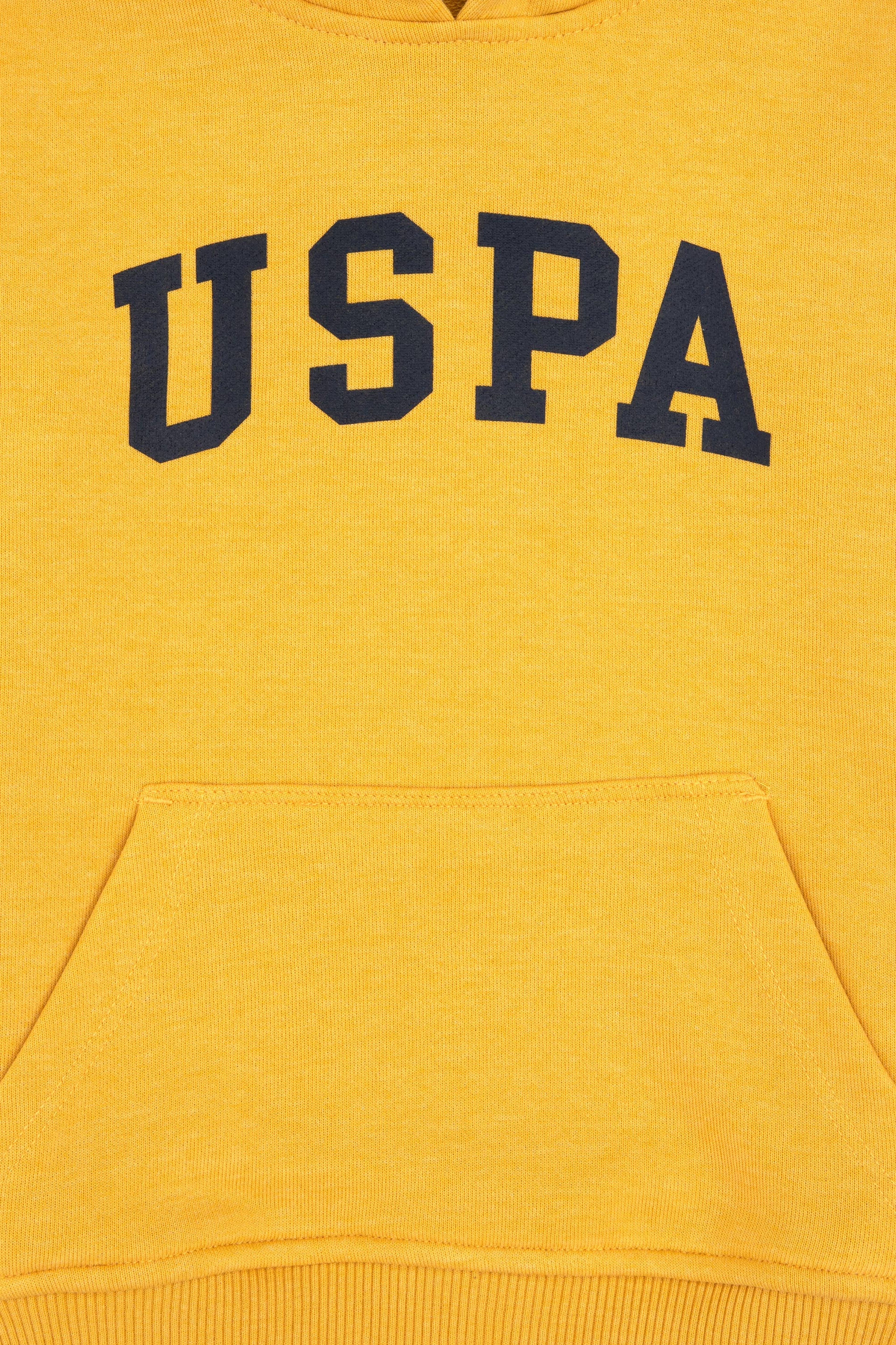 Erkek Çocuk Sarı Kapüşonlu Basic Sweatshirt - Image 3