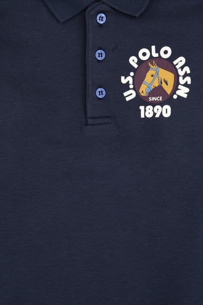 Erkek Çocuk Açık Lacivert Polo Yaka Sweatshirt
