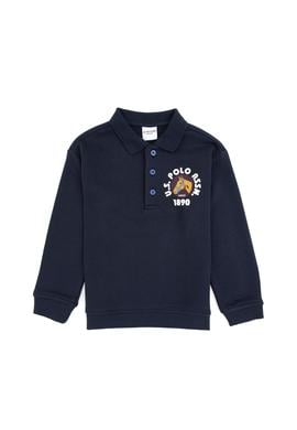 Erkek Çocuk Açık Lacivert Polo Yaka Sweatshirt - 50316597035