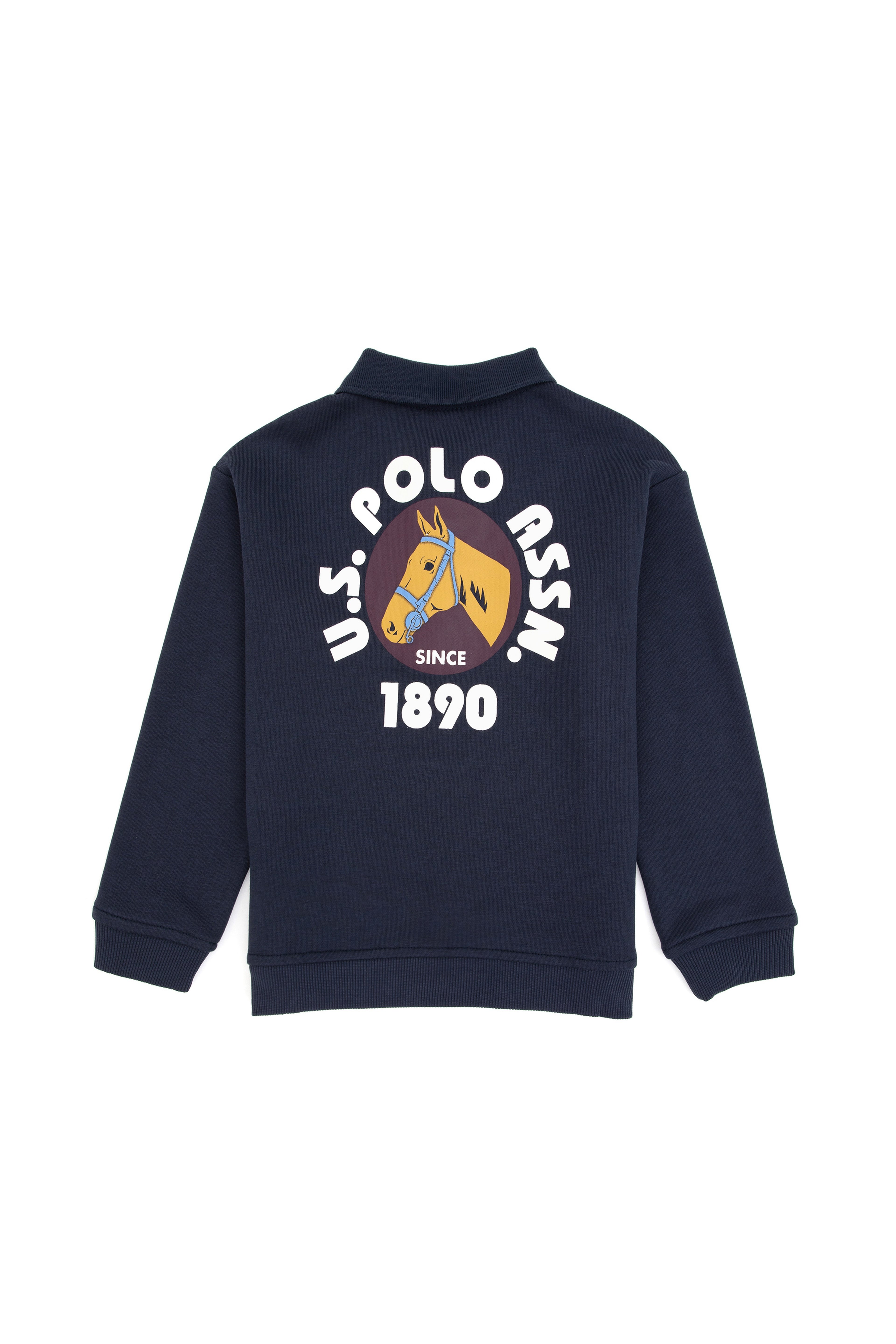 Erkek Çocuk Açık Lacivert Polo Yaka Sweatshirt