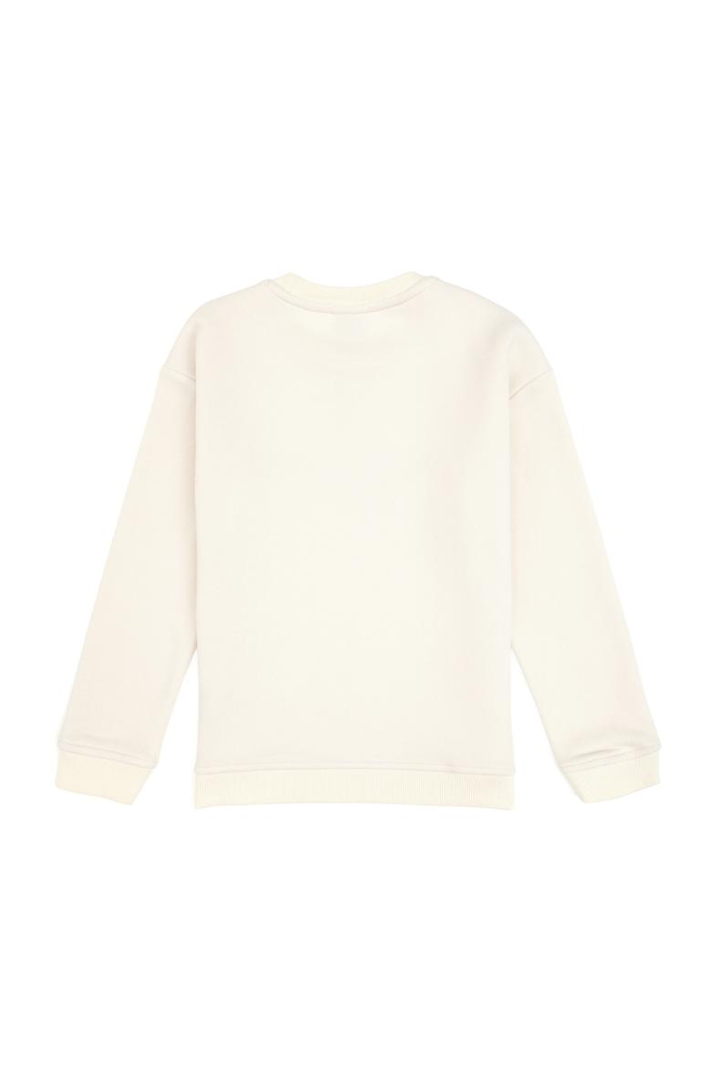 Erkek Çocuk Beyaz Bisiklet Yaka Sweatshirt - 50325149001