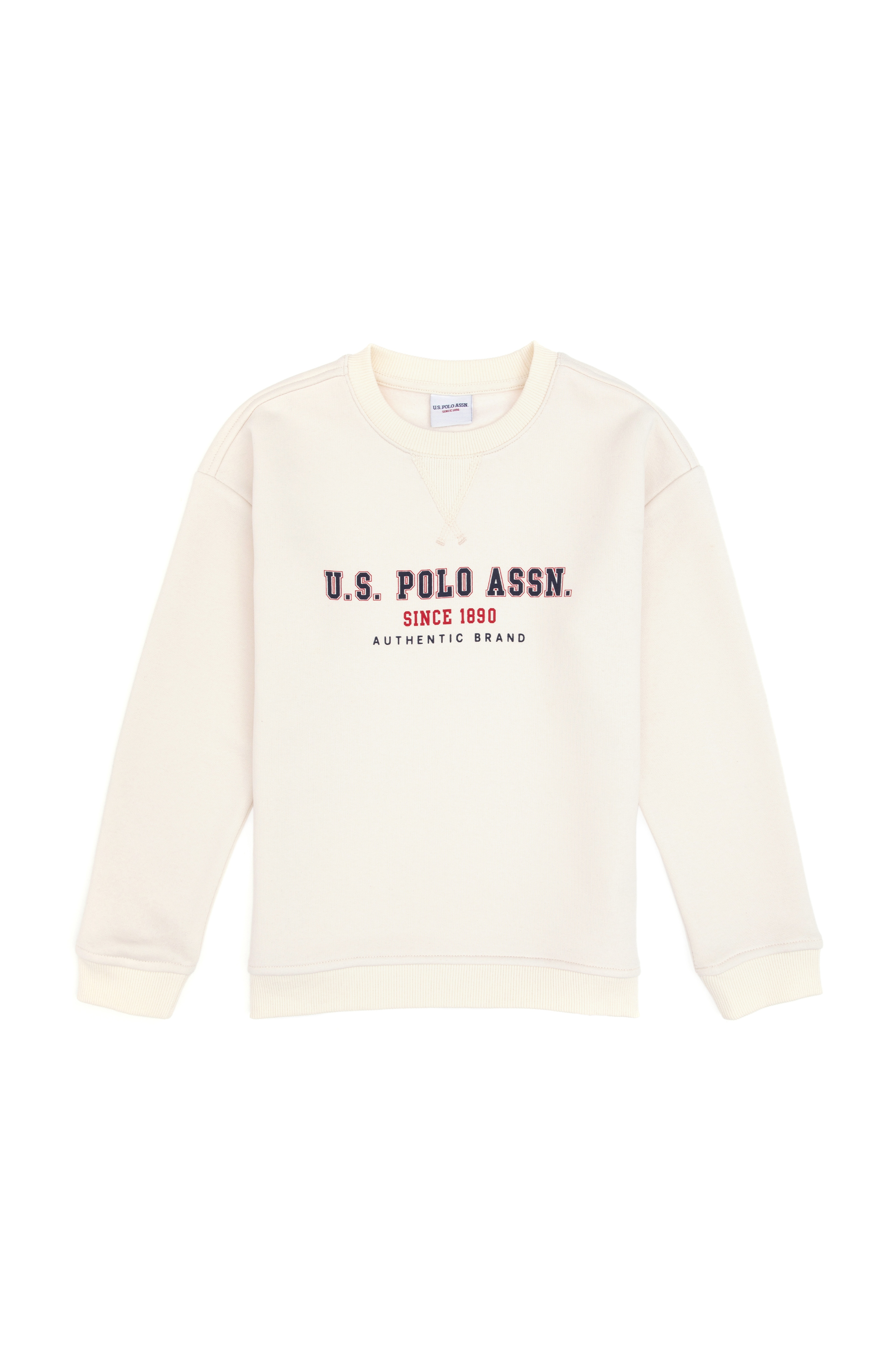 Erkek Çocuk Beyaz Bisiklet Yaka Sweatshirt - Image 2