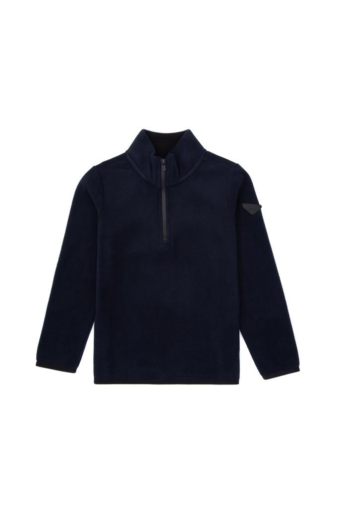 Erkek Çocuk Lacivert Fermuar Yaka Sweatshirt