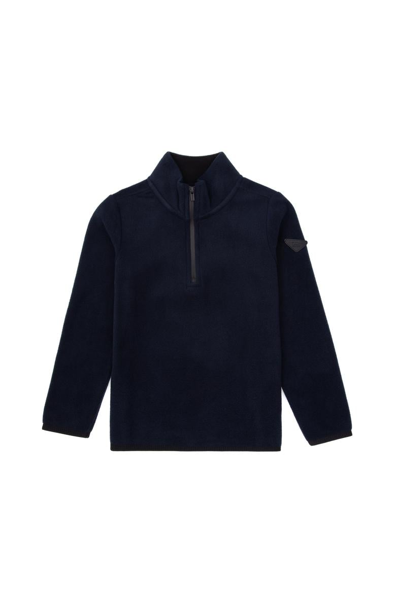 Erkek Çocuk Lacivert Fermuar Yaka Sweatshirt