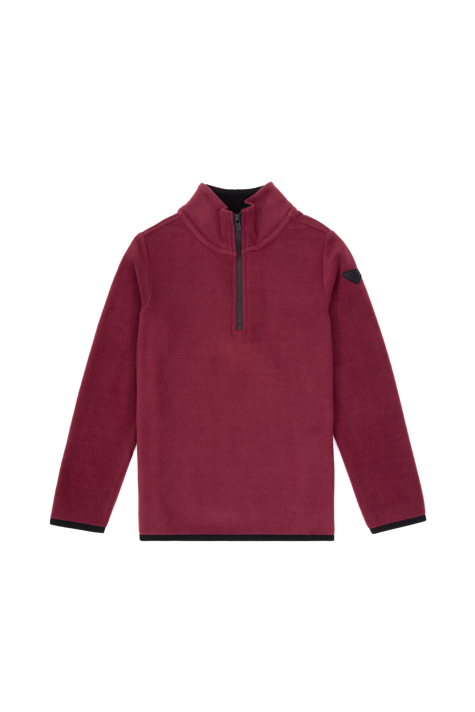 Erkek Çocuk Bordo Yarım Femruarlı Polar Sweatshirt - Image 1