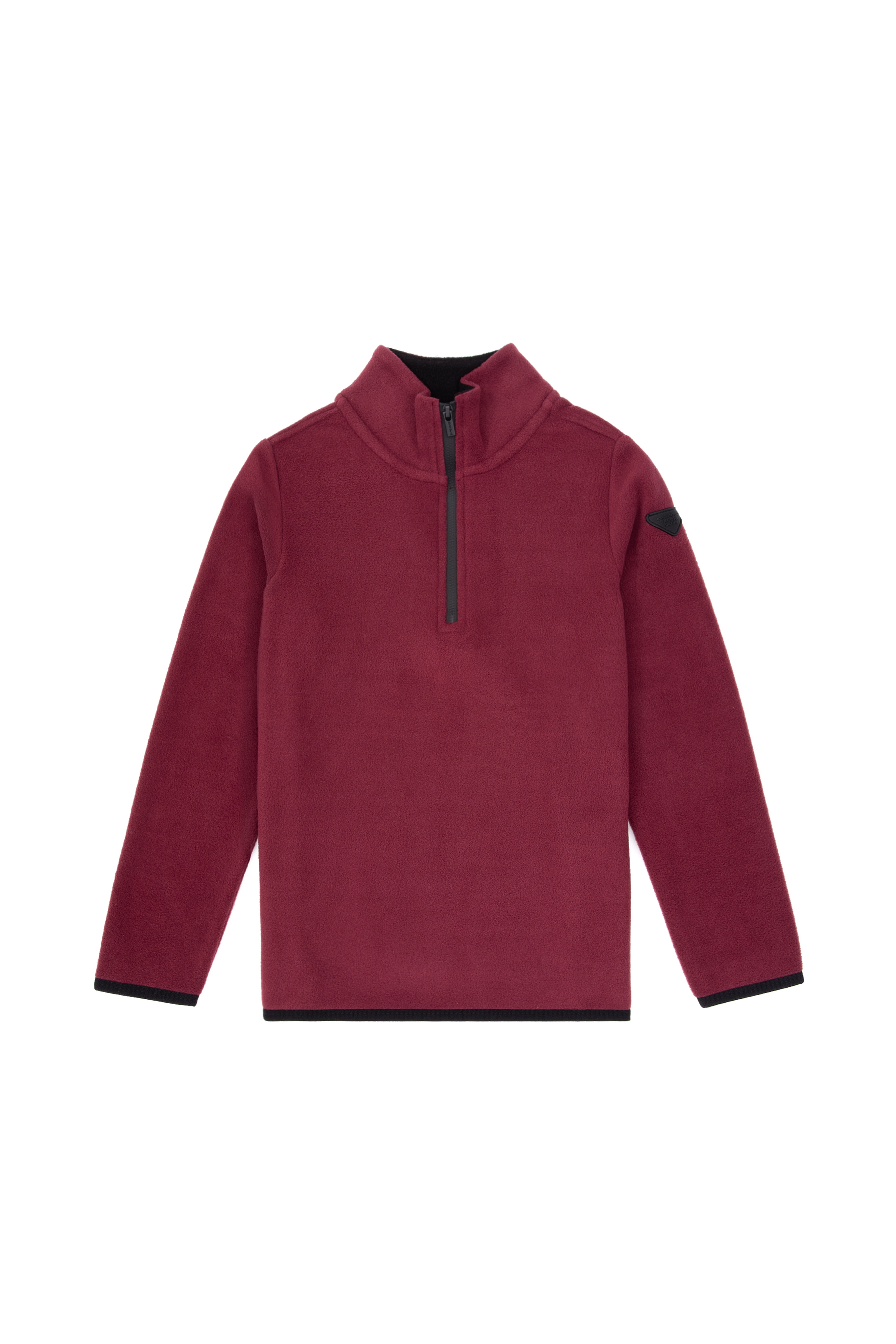 Erkek Çocuk Bordo Yarım Femruarlı Polar Sweatshirt