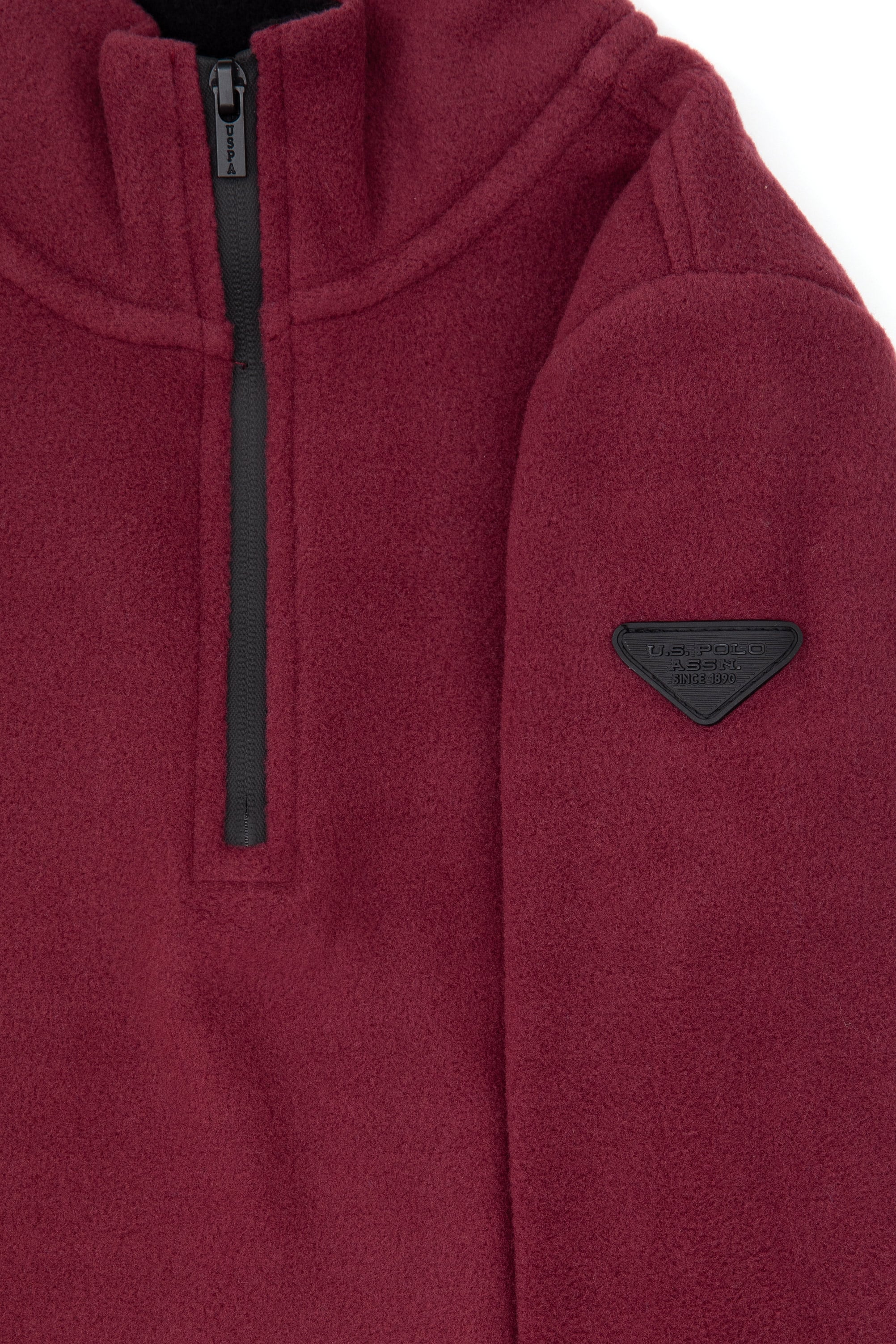 Erkek Çocuk Bordo Yarım Femruarlı Polar Sweatshirt - Image 3