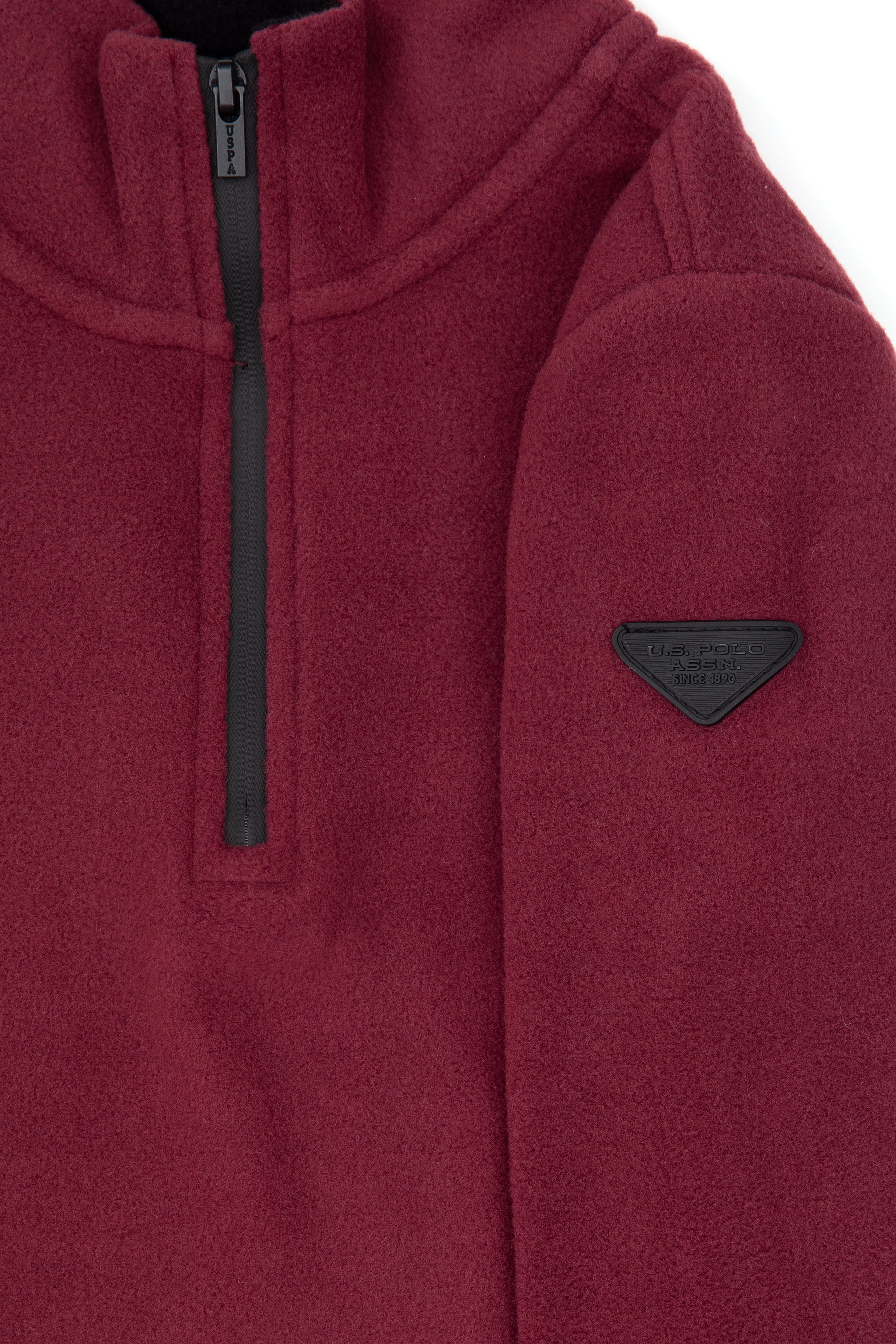 Erkek Çocuk Bordo Yarım Femruarlı Polar Sweatshirt