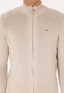 Erkek Taş Melanj Basic Triko Hırka - 50313688073