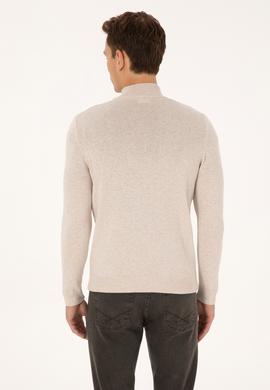 Erkek Taş Melanj Basic Triko Hırka - 50313688073