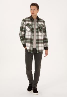 Erkek Açık Haki Uzun Kollu Gömlek - 50308257025