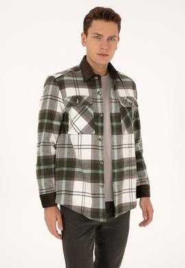 Erkek Açık Haki Uzun Kollu Gömlek - 50308257025