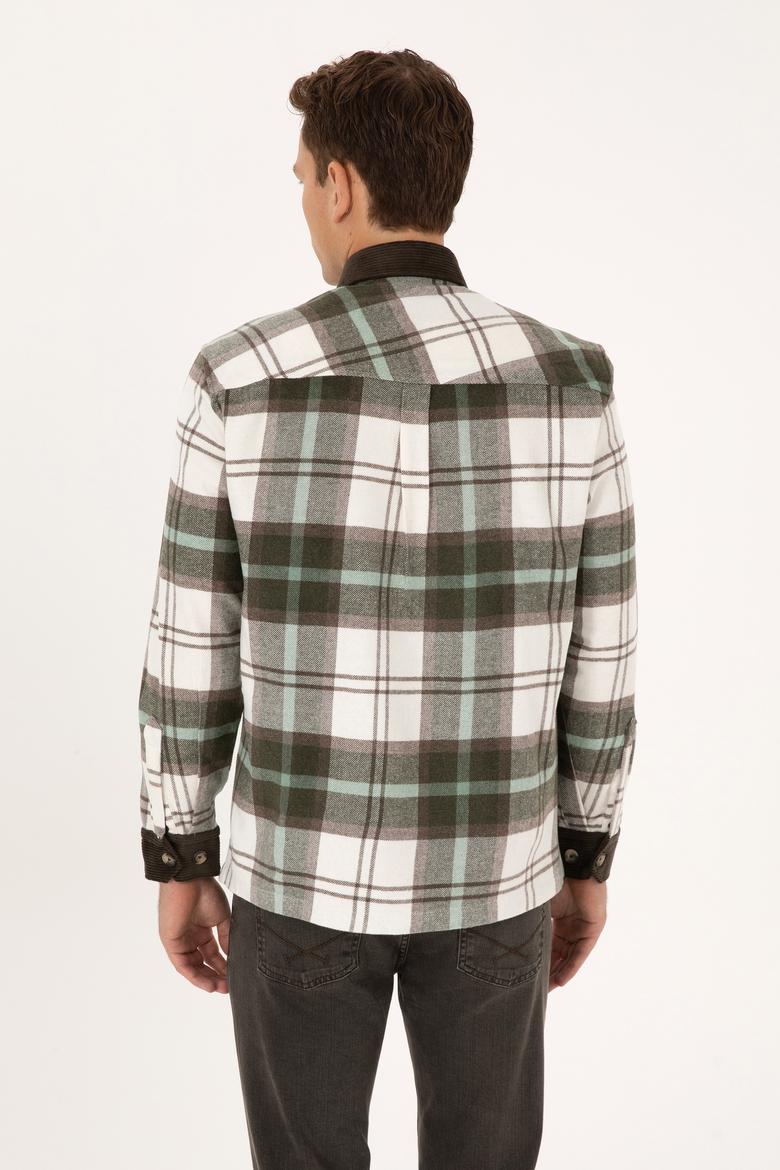 Erkek Açık Haki Uzun Kollu Gömlek - 50308257025