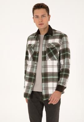 Erkek Açık Haki Uzun Kollu Gömlek - 50308257025