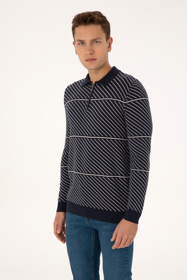 Erkek Lacivert Kazak - 50308284014