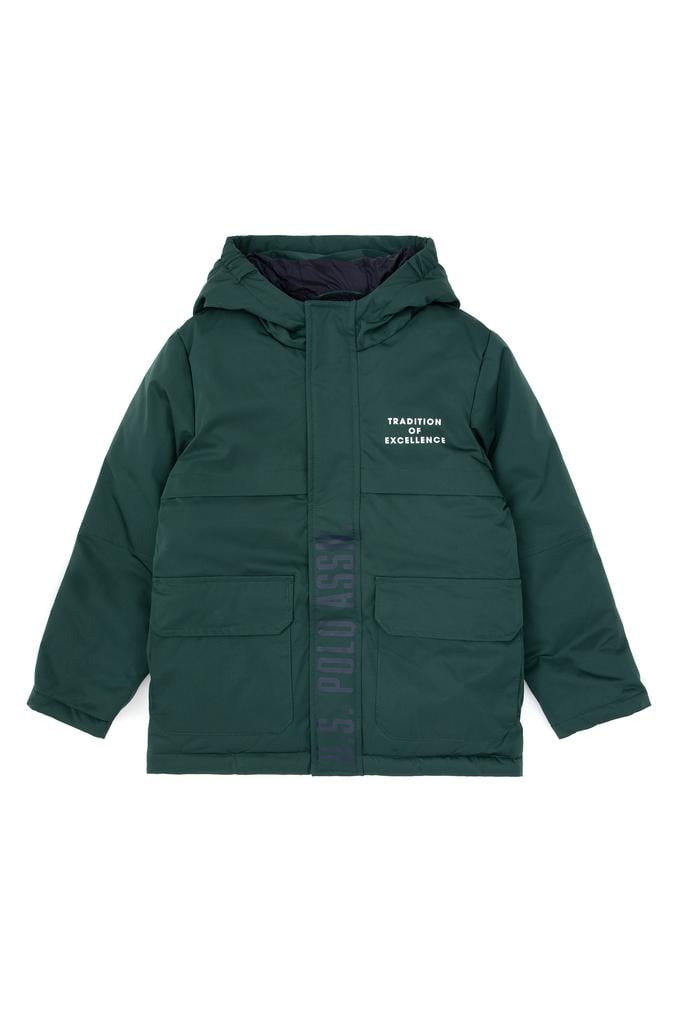 Erkek Çocuk Koyu Yeşil Kaban