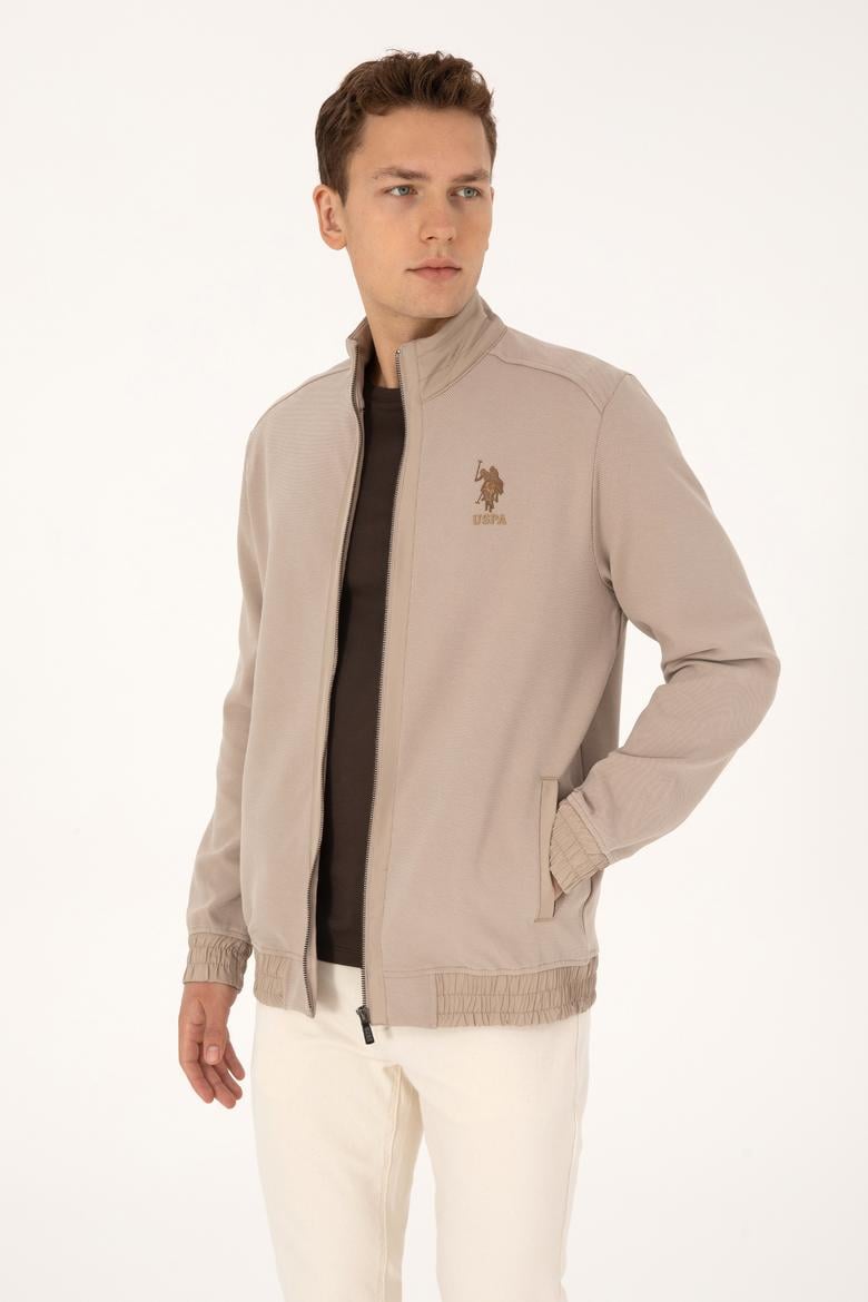 Erkek Koyu Bej Örme Hırka - 50309988034