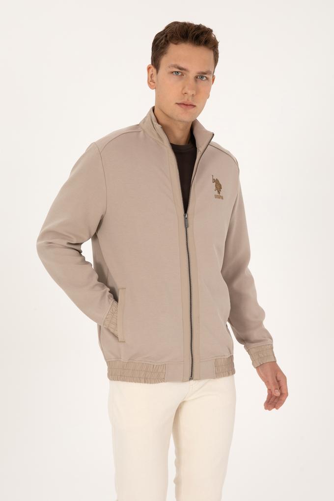 Erkek Koyu Bej Örme Hırka