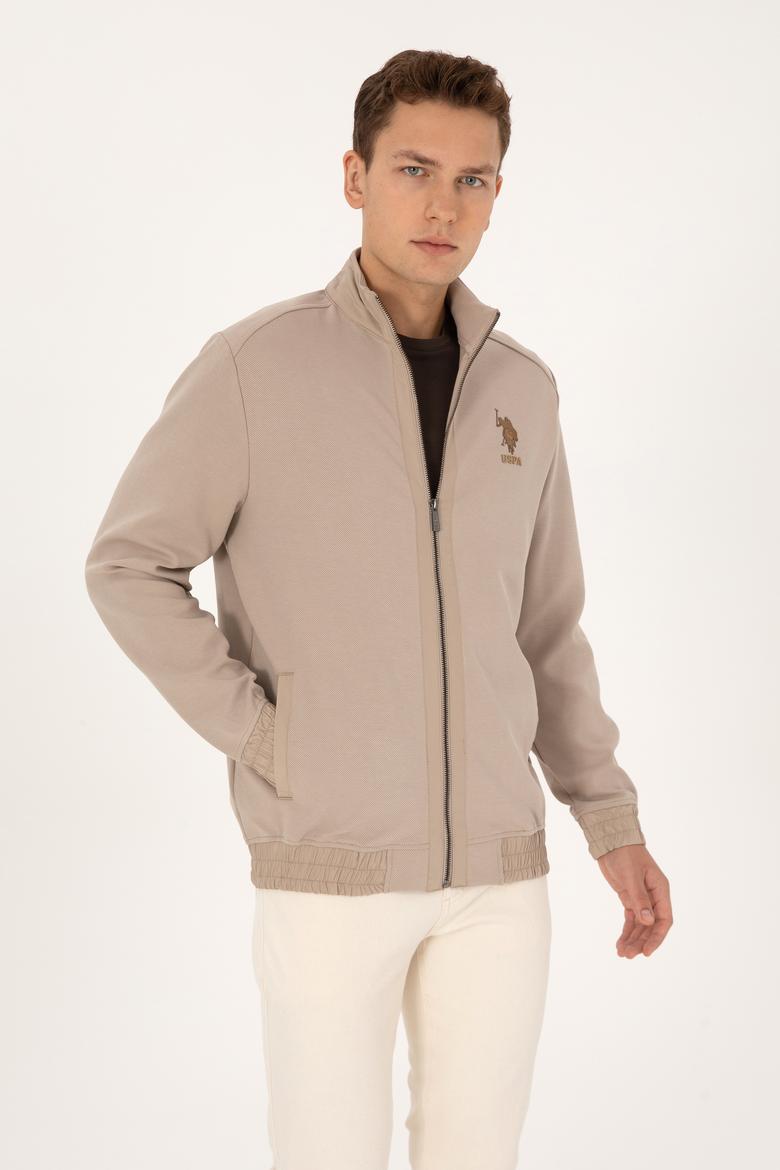 Erkek Koyu Bej Örme Hırka