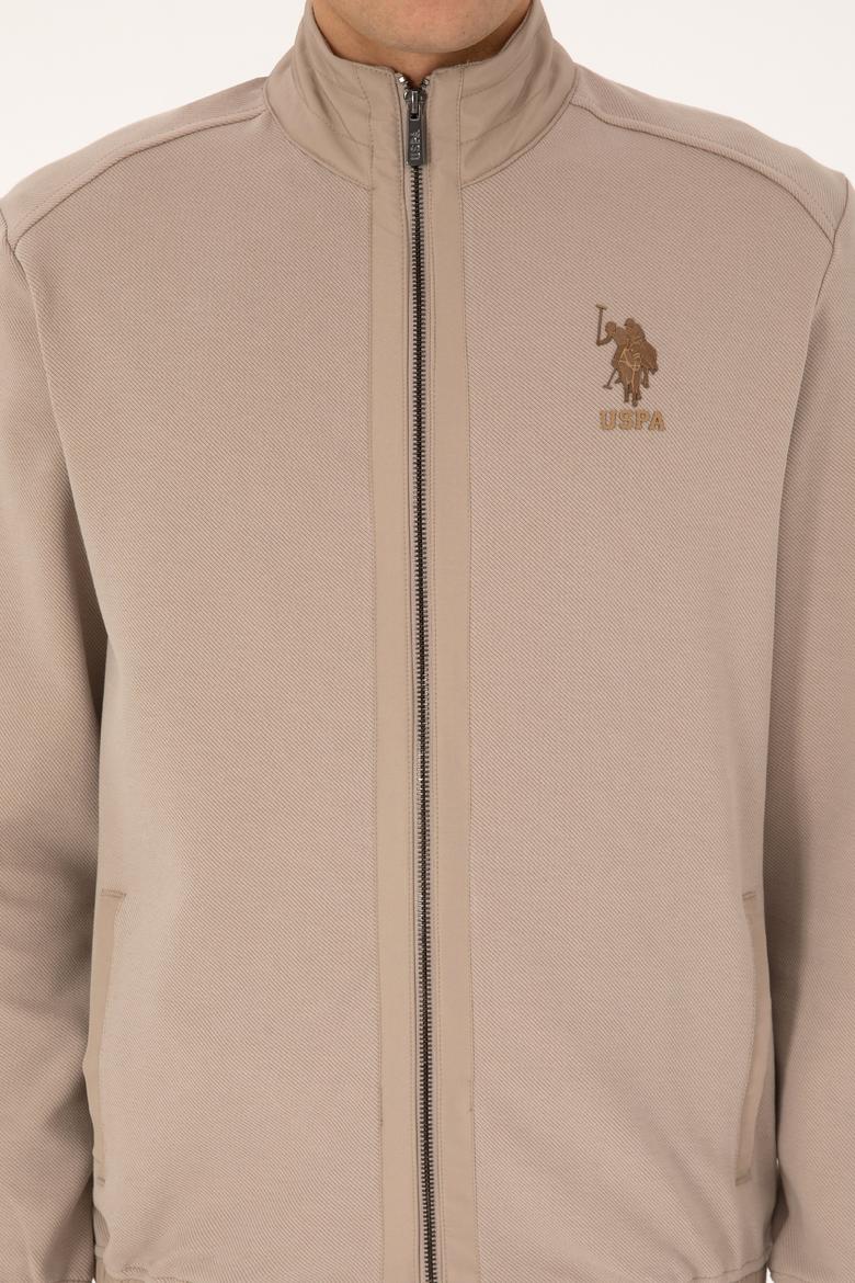 Erkek Koyu Bej Örme Hırka - 50309988034