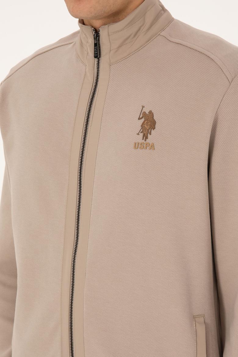 Erkek Koyu Bej Örme Hırka - 50309988034