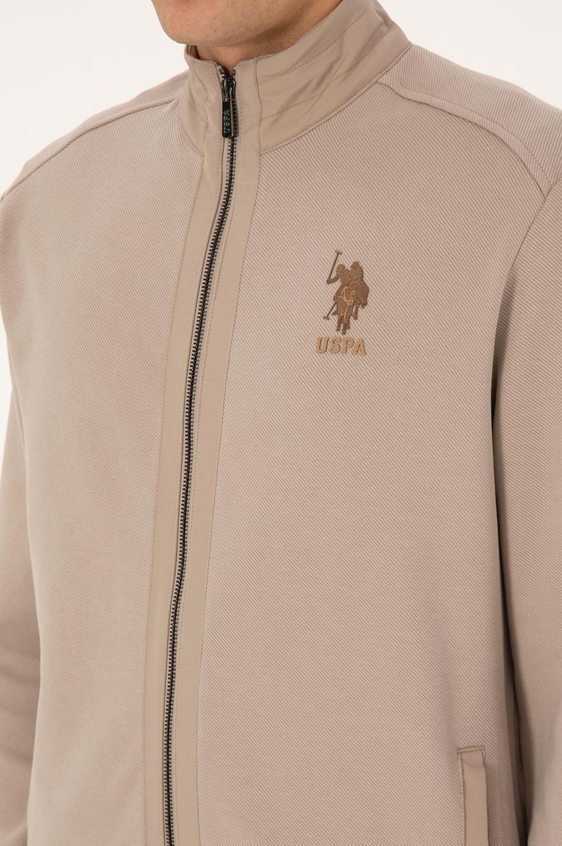 Erkek Koyu Bej Örme Hırka