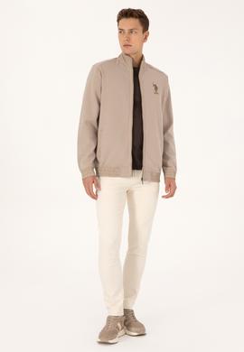 Erkek Koyu Bej Örme Hırka - 50309988034