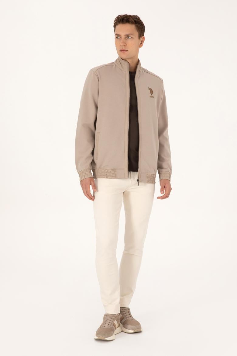 Erkek Koyu Bej Örme Hırka - 50309988034