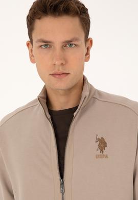 Erkek Koyu Bej Örme Hırka - 50309988034