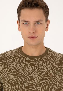 Erkek Regular Fit Bisiklet Yaka Haki Sweatshirt - 50310314007