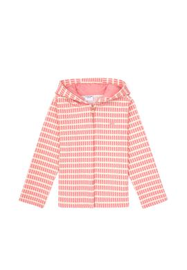 Kız Çocuk Neon Pembe Kapüşonlu Fermuarlı Sweatshirt - 50314266002