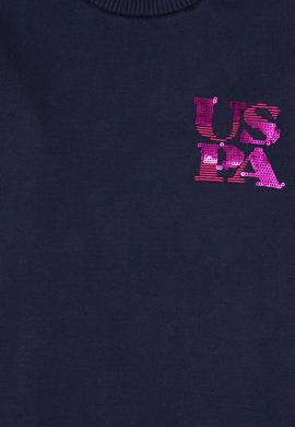 Kız Çocuk Bisiklet Yaka Lacivert Kazak - 50314352008