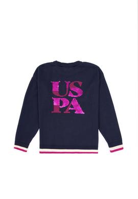 Kız Çocuk Bisiklet Yaka Lacivert Kazak - 50314352008