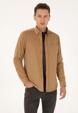 Erkek Hardal Uzun Kollu Gömlek - 50315915024