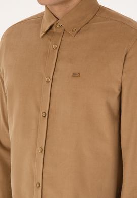 Erkek Hardal Uzun Kollu Gömlek - 50315915024