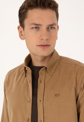 Erkek Hardal Uzun Kollu Gömlek - 50315915024