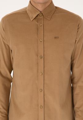 Erkek Hardal Uzun Kollu Gömlek - 50315915024