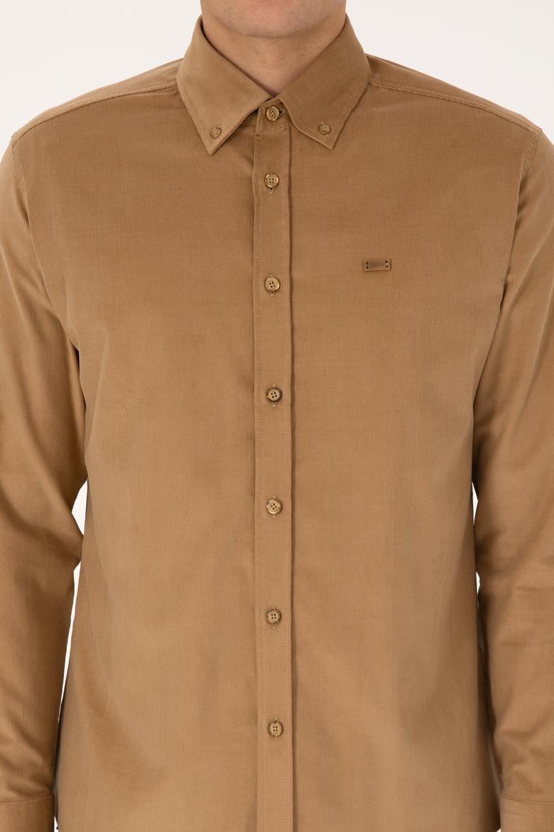 Erkek Hardal Uzun Kollu Gömlek - 50315915024