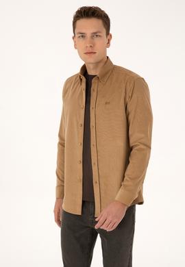 Erkek Hardal Uzun Kollu Gömlek - 50315915024
