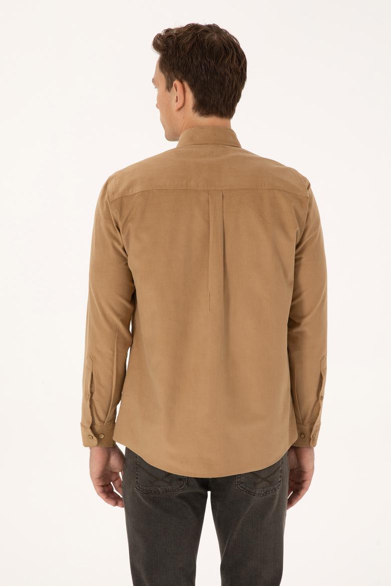 Erkek Hardal Uzun Kollu Gömlek - 50315915024