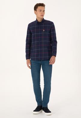 Erkek Lacivert Uzun Kollu Gömlek - 50315916009