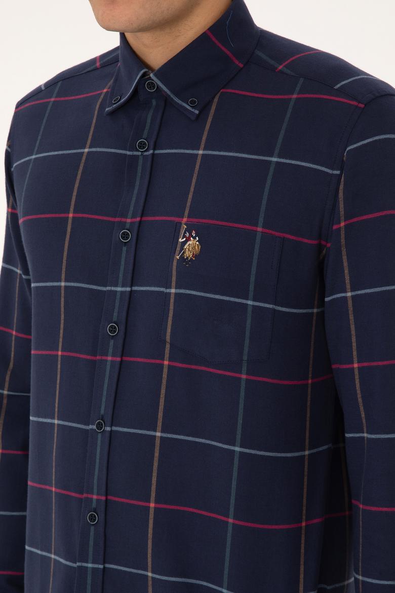 Erkek Lacivert Uzun Kollu Gömlek - 50315916009