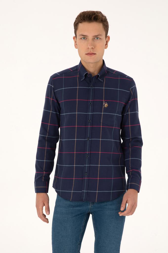 Erkek Lacivert Uzun Kollu Gömlek